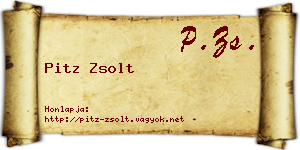 Pitz Zsolt névjegykártya