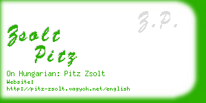 zsolt pitz business card